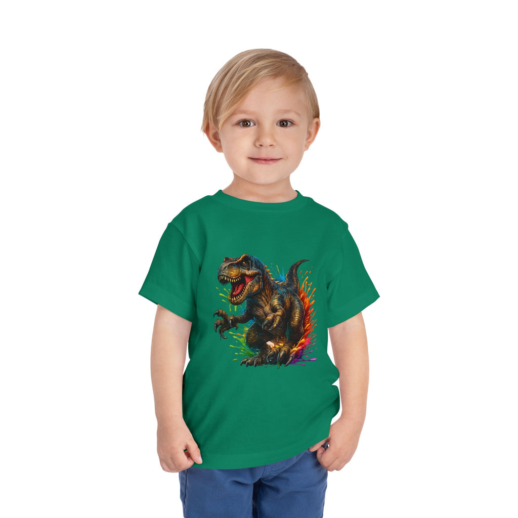 Toddler Tee — Colorful Roaring T-Rex Dino Graphic
