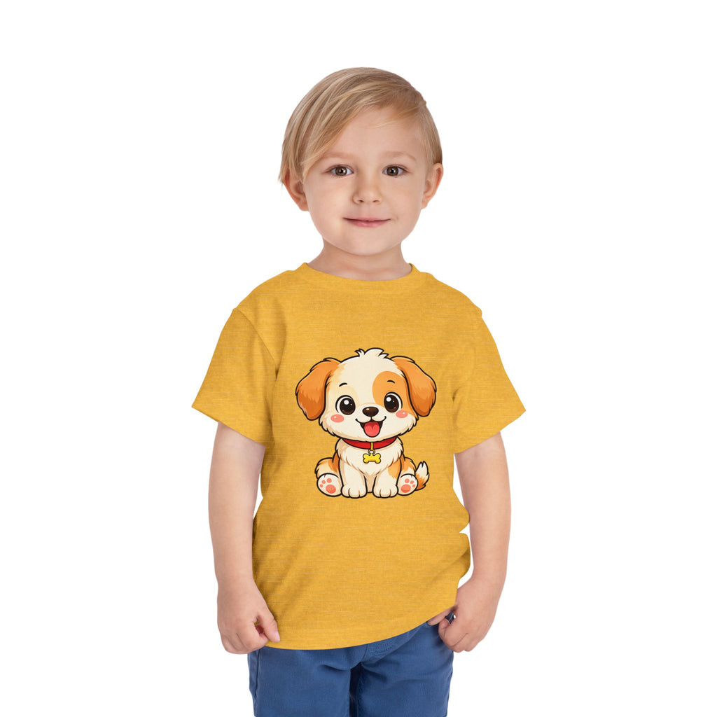 Puppy Toddler Tee – Adorable Cartoon Dog Graphic Shirt for Kids