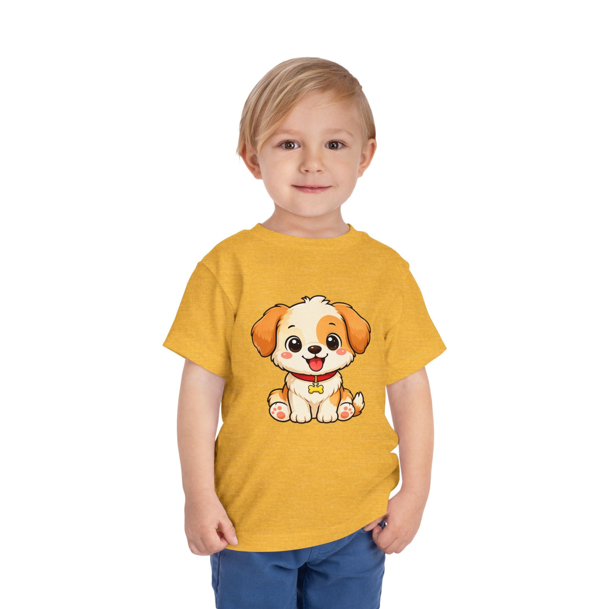 Puppy Toddler Tee – Adorable Cartoon Dog Graphic Shirt for Kids