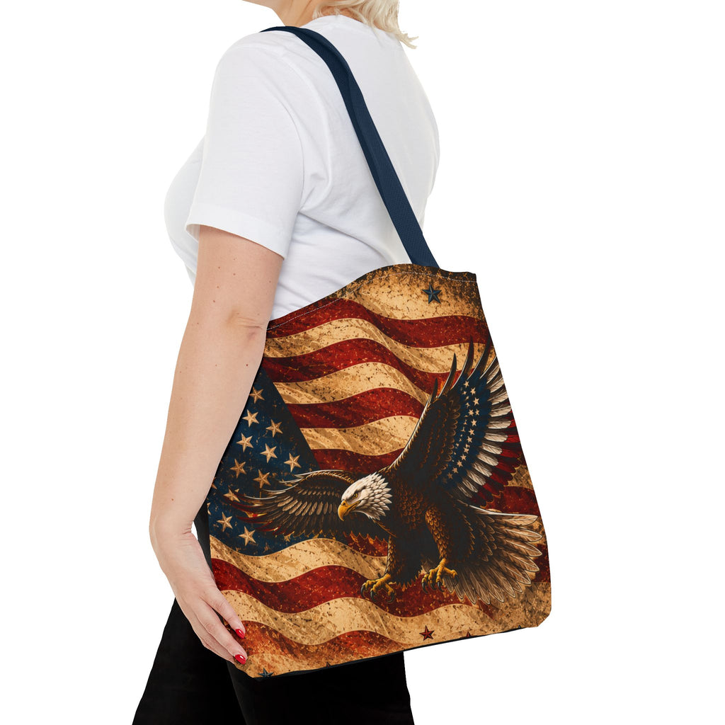 USA Flag Red Tote Bag — Vintage America Tote