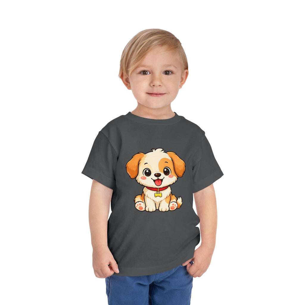 Puppy Toddler Tee – Adorable Cartoon Dog Graphic Shirt for Kids