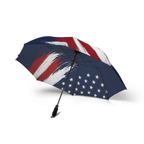 American Flag Foldable Umbrella — Patriotic Semi-Automatic Compact Umbrella