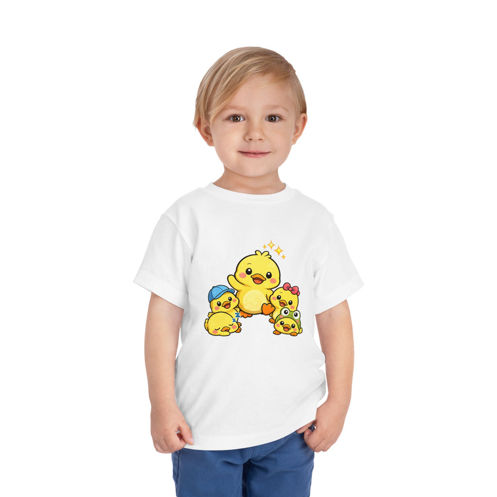Duck Family Toddler Tee — Adorable Yellow Chicks Graphic Shirt