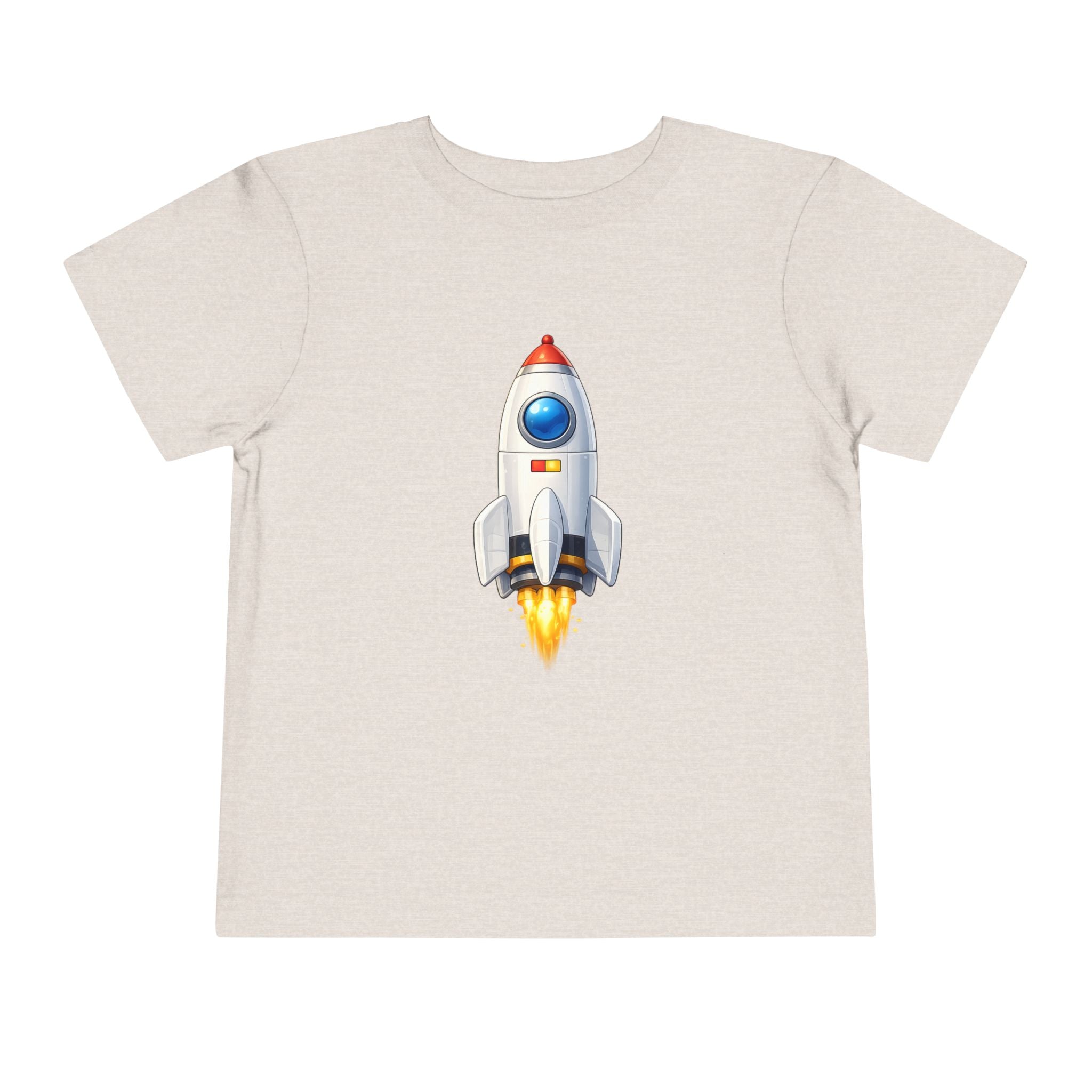Toddler Rocket Tee — Cute Space Rocket Graphic Short Sleeve Shirt for Kids