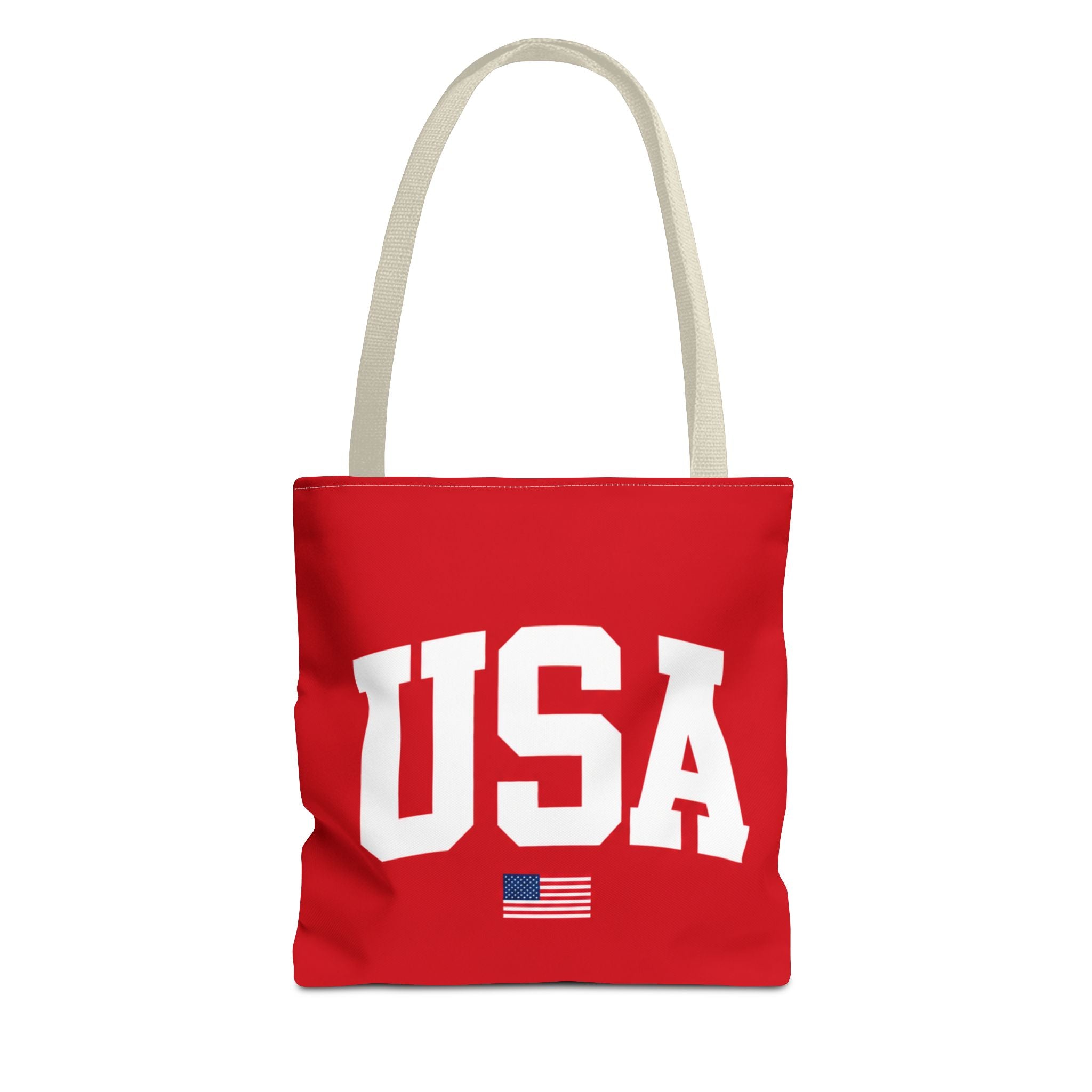 USA Flag Red Tote Bag — Patriotic American Flag