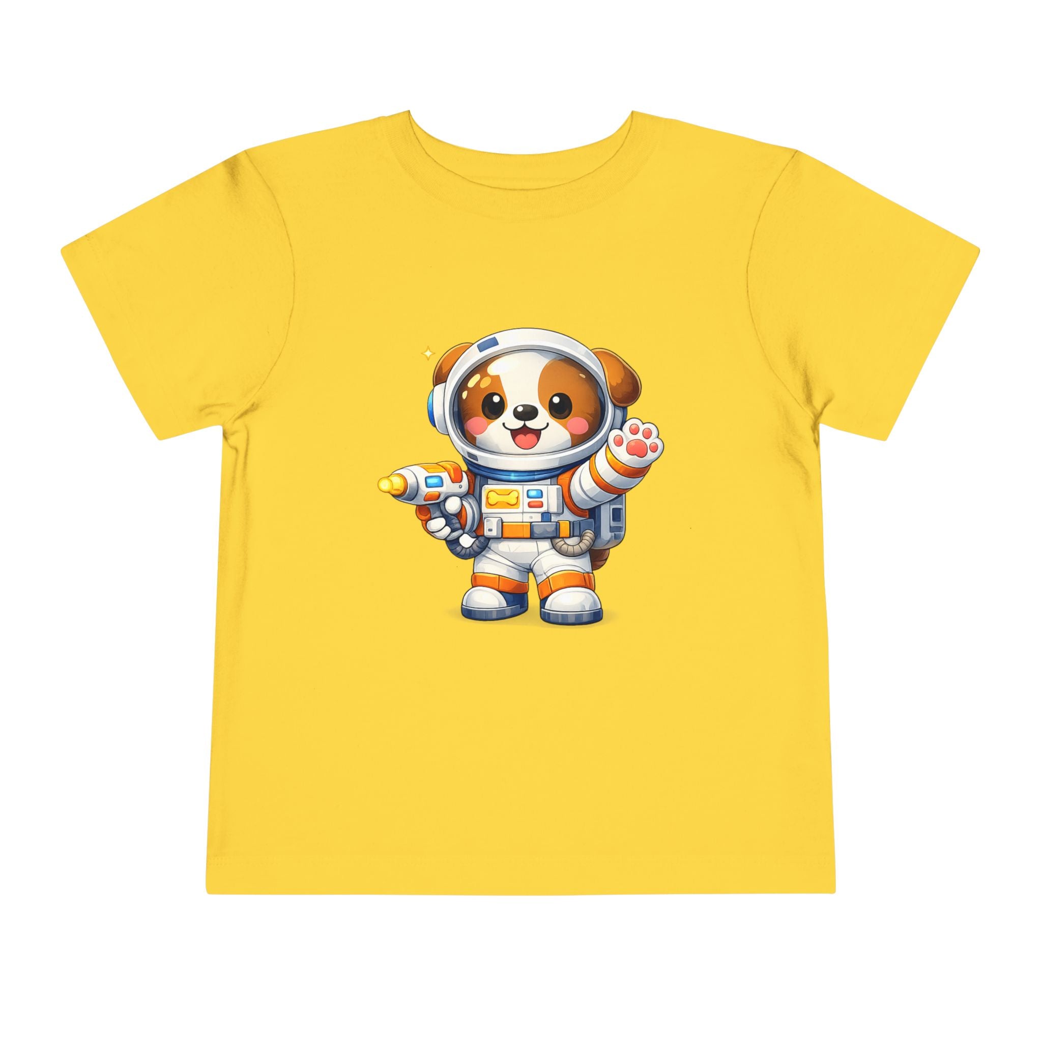 Toddler Astronaut Puppy Tee — Cute Space Dog Short Sleeve Shirt