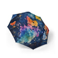 Galaxy Watercolor Foldable Umbrella — Semi-Automatic Compact Travel Umbrella