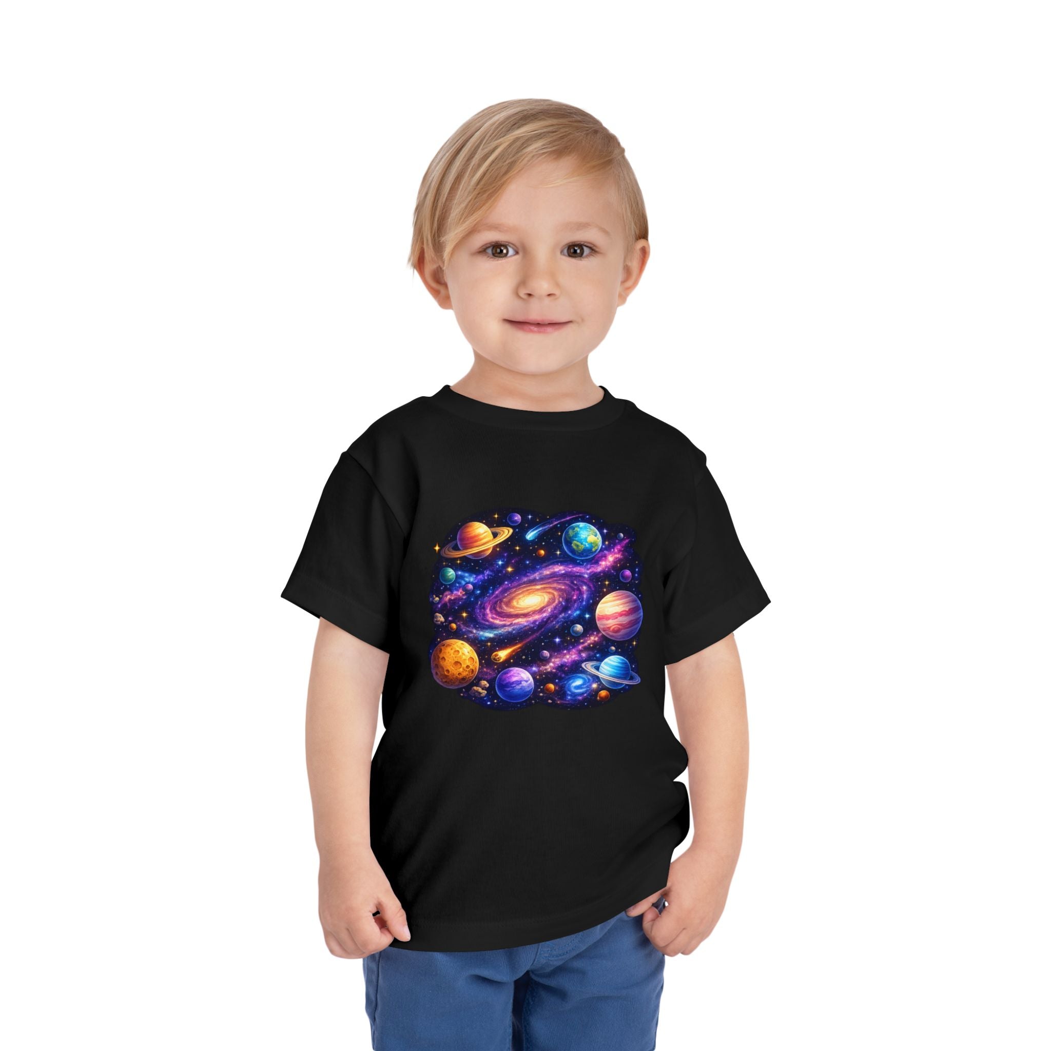Toddler Tee — Colorful Space Planets Galaxy Graphic