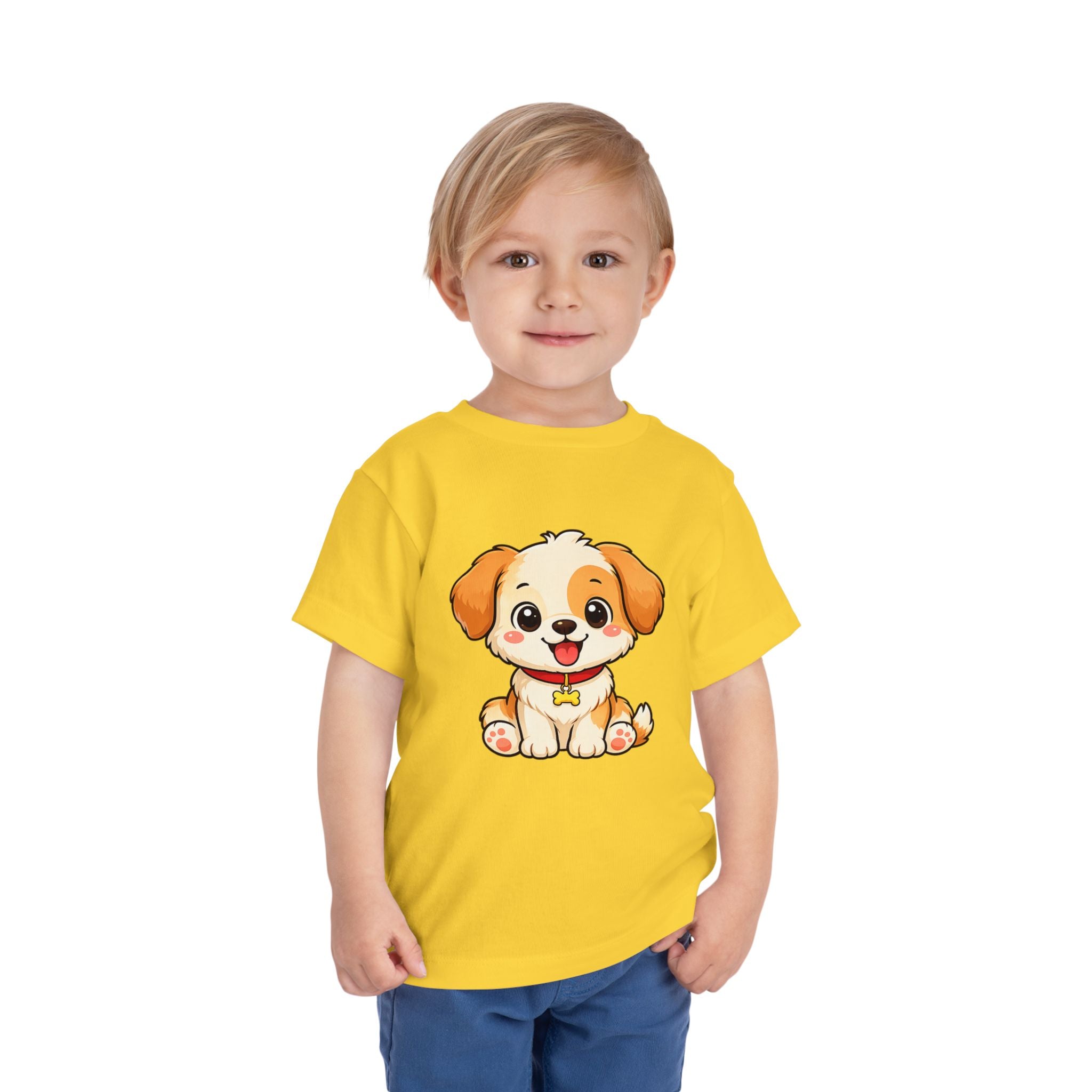 Puppy Toddler Tee – Adorable Cartoon Dog Graphic Shirt for Kids