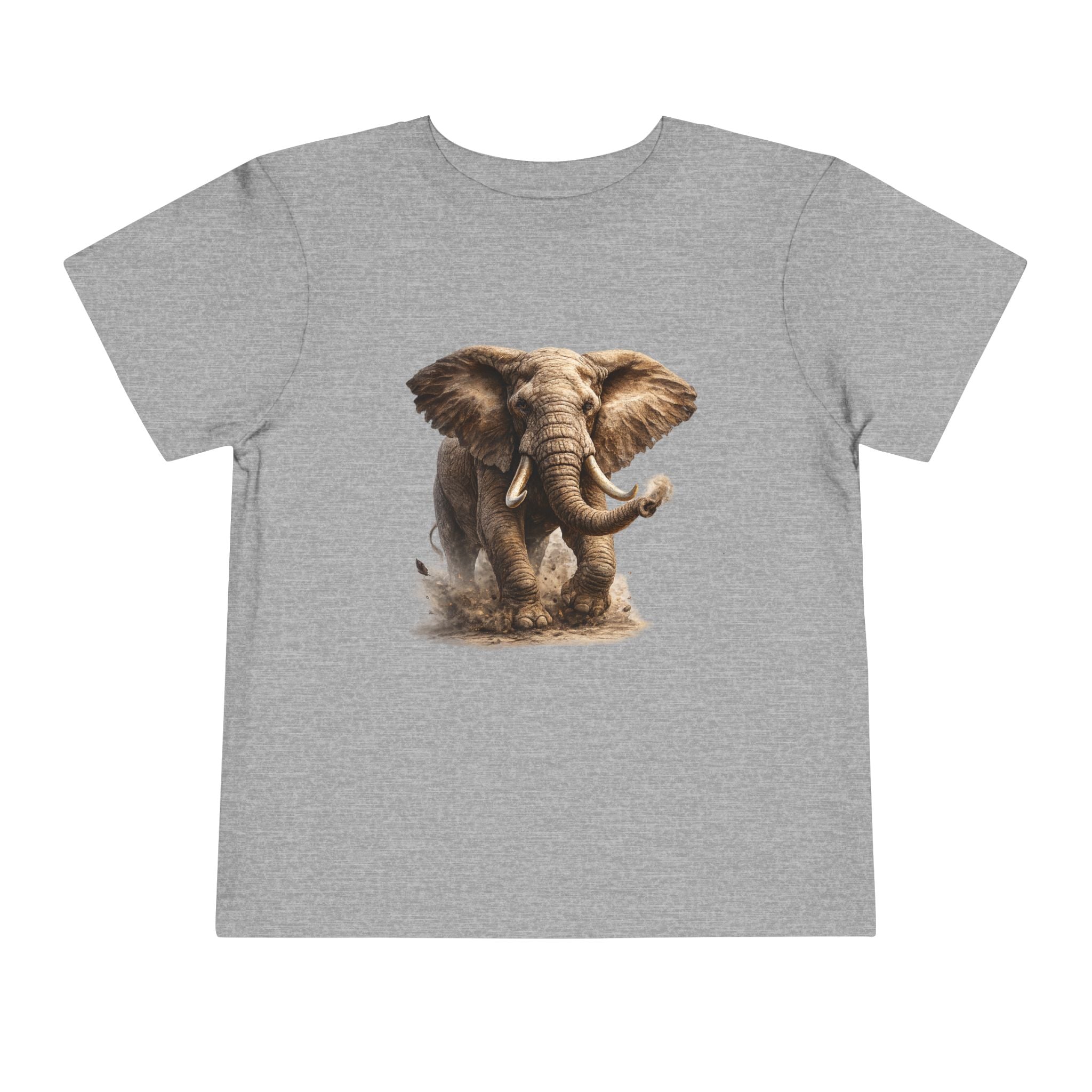 Toddler Elephant Tee - Realistic Baby Elephant Graphic Shirt for Kids