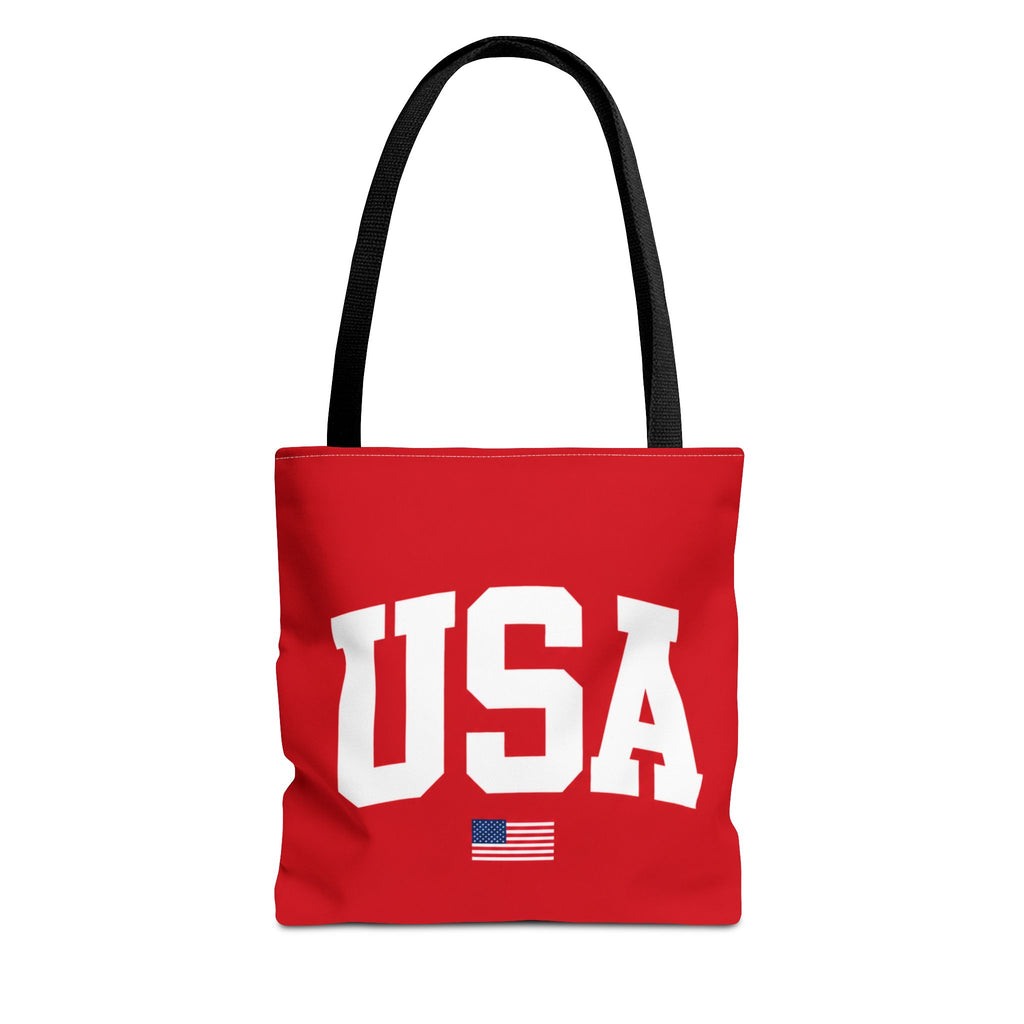 USA Flag Red Tote Bag — Patriotic American Flag