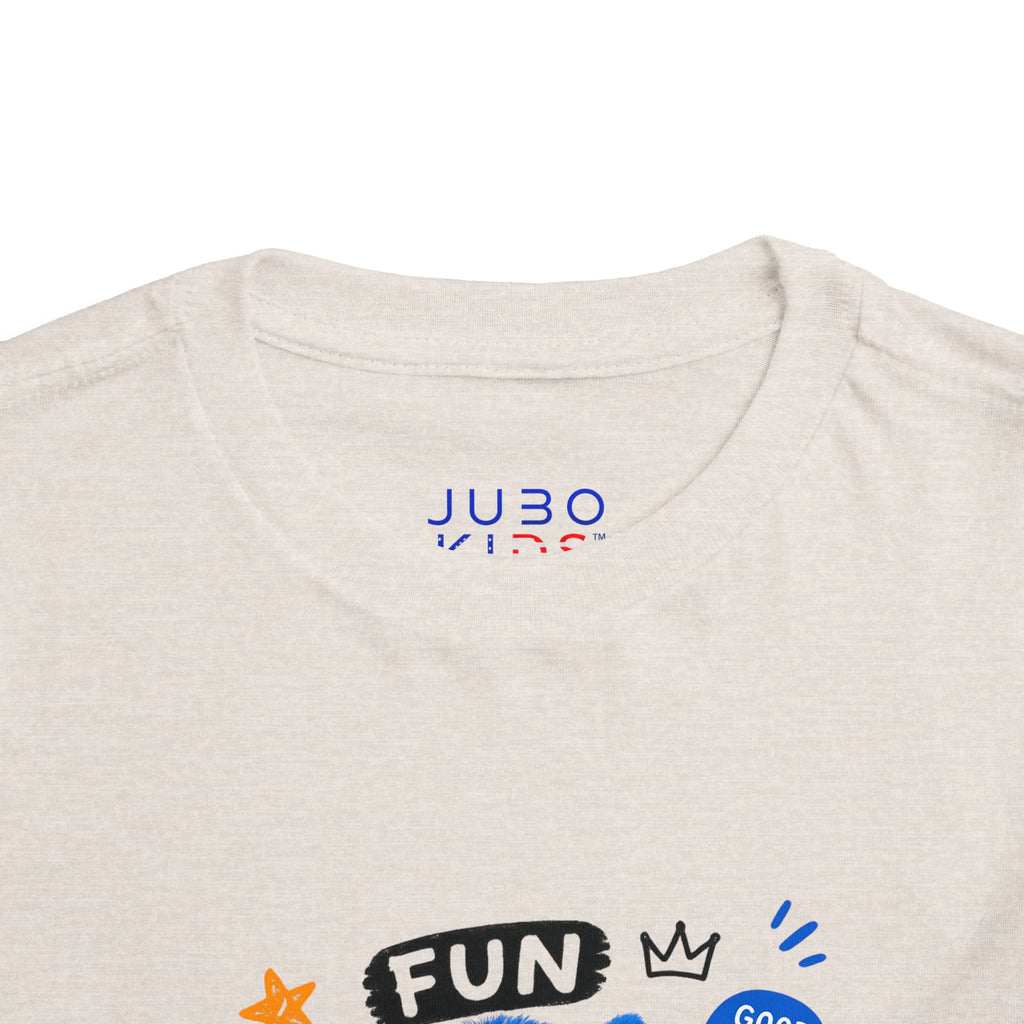 Fun Blue Monster Toddler Tee — "Be You Be Jobo" Graphic Shirt